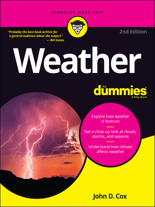 Title details for Weather for Dummies by John D. Cox - Available